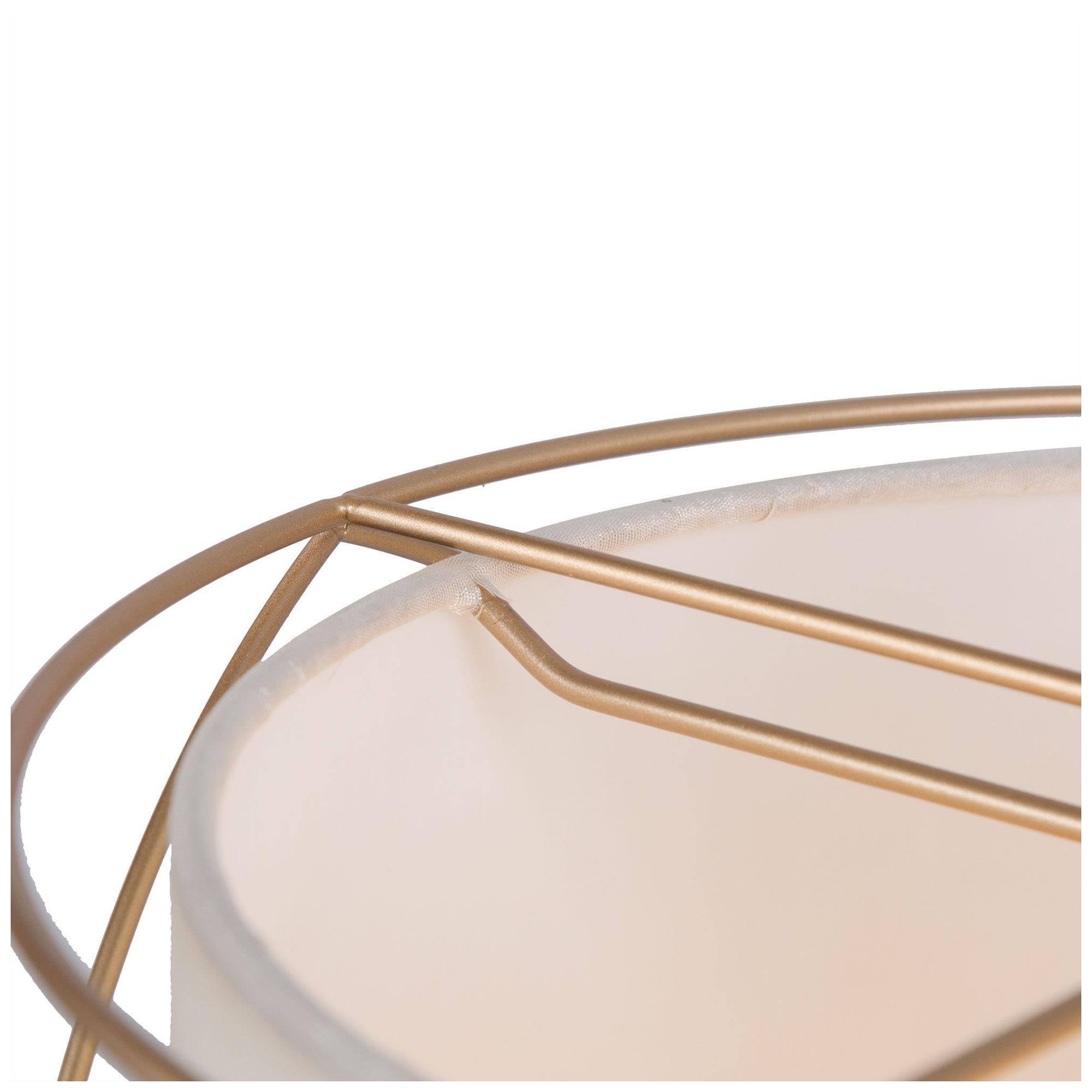 Image 6 3-Light 13"W Drum Metallic Gold Chandeliers more views