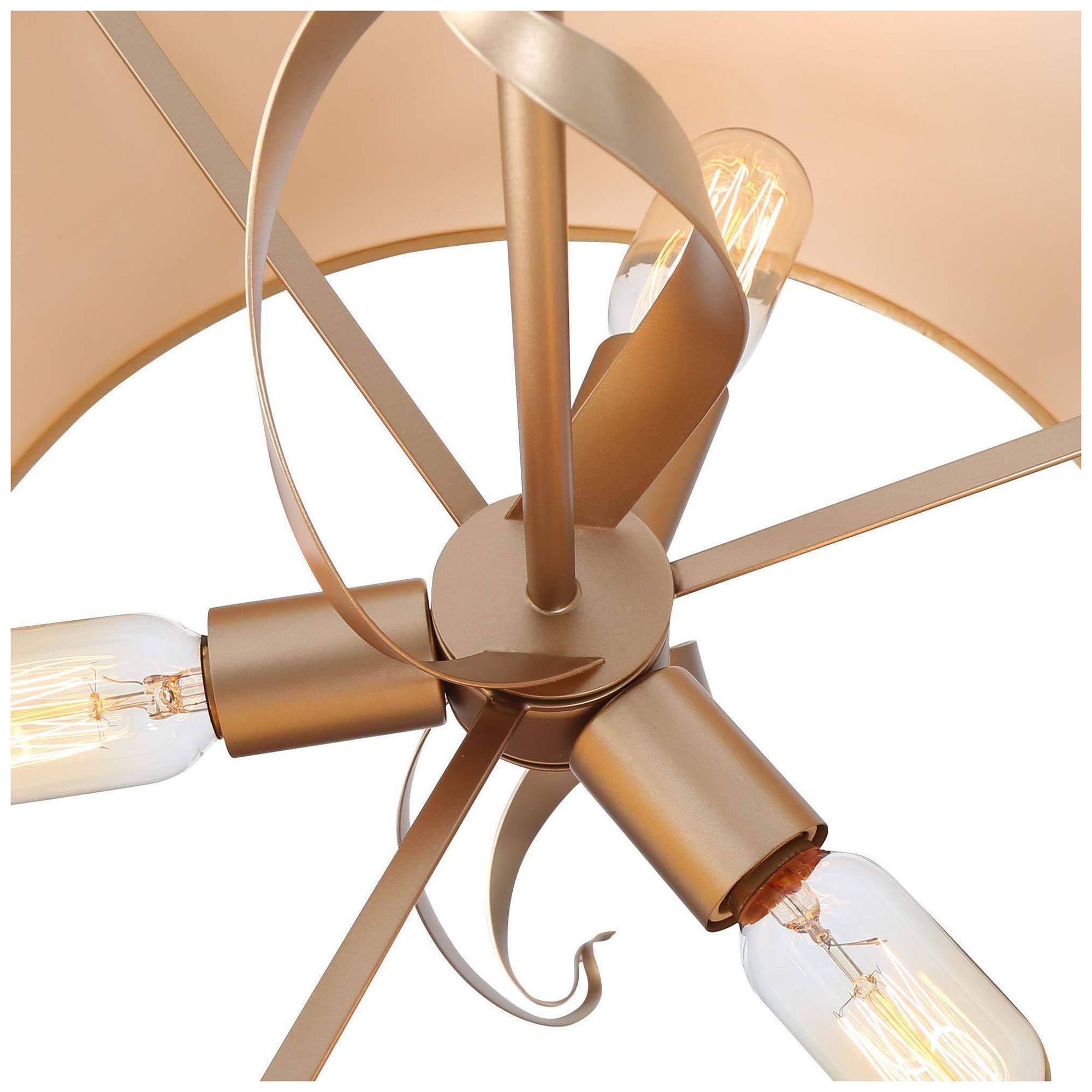 Image 6 3-Light 15.7"W Drum Dark Gold  Chandeliers more views