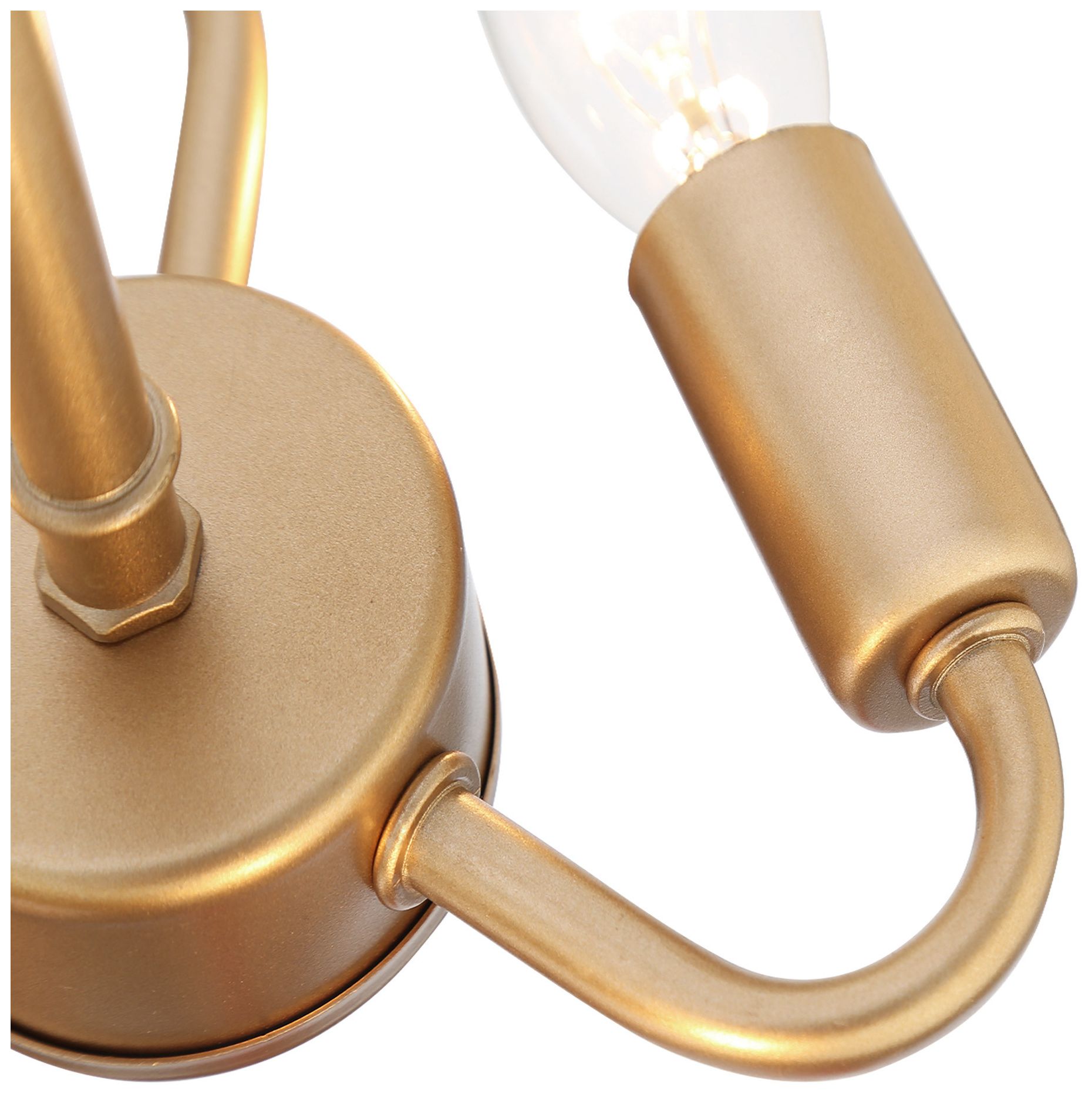 Image 2 3-Light 15.7"W Drum Metallic Gold Chandeliers more views