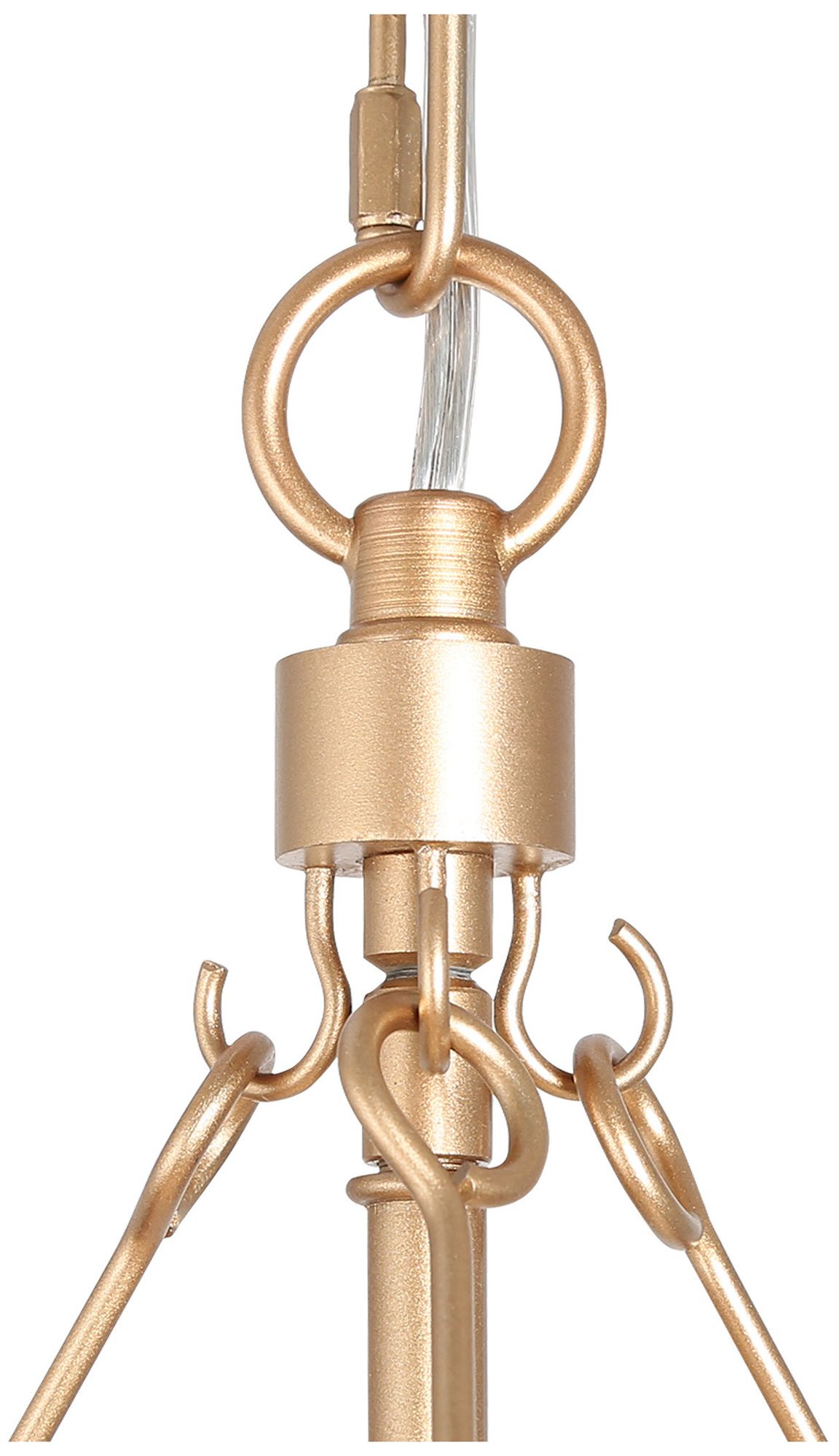 Image 3 3-Light 15.7"W Drum Metallic Gold Chandeliers more views