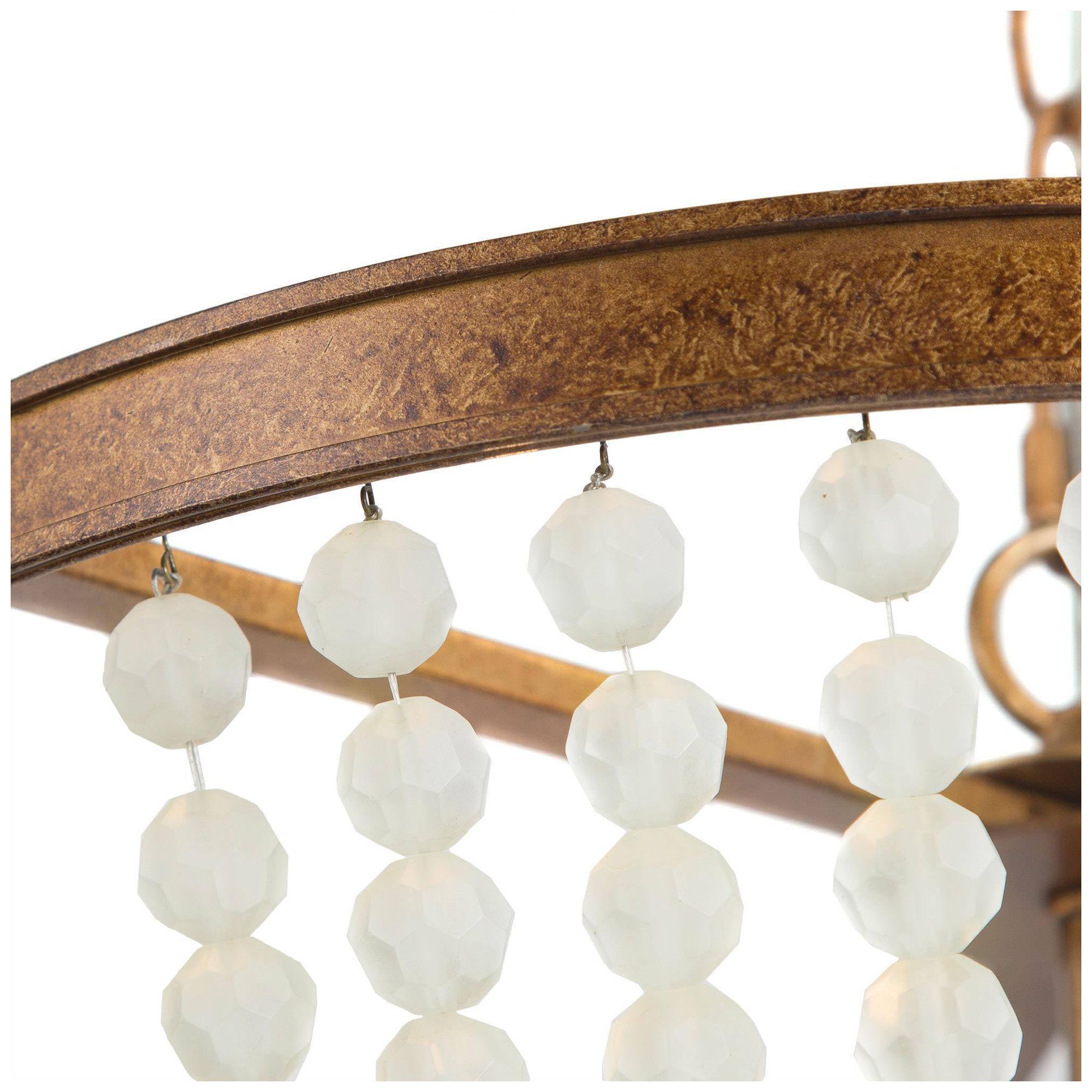 Image 3 3-Light 15.7"W Tiered Brushed Antique Gold  Chandeliers more views
