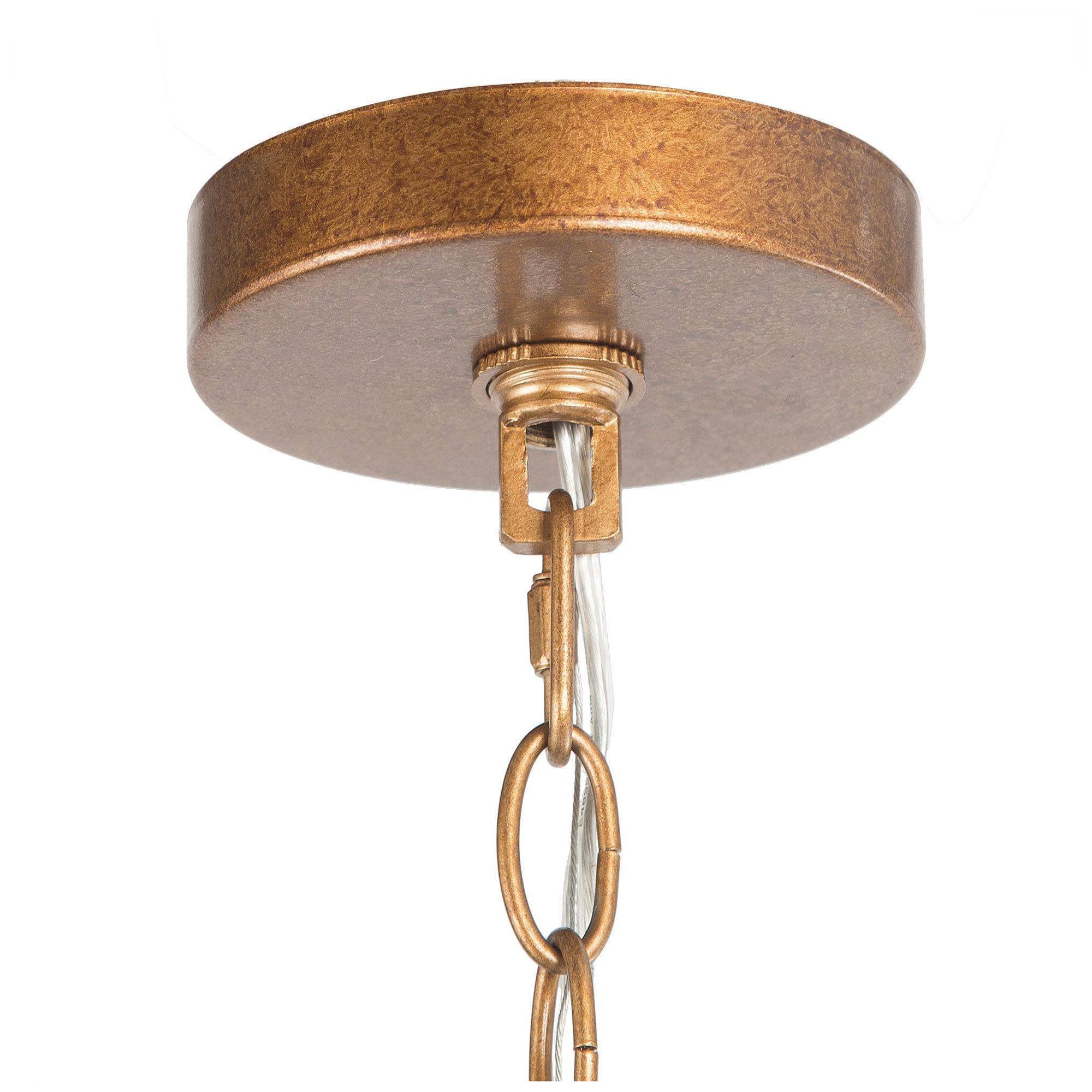 Image 4 3-Light 15.7"W Tiered Brushed Antique Gold  Chandeliers more views