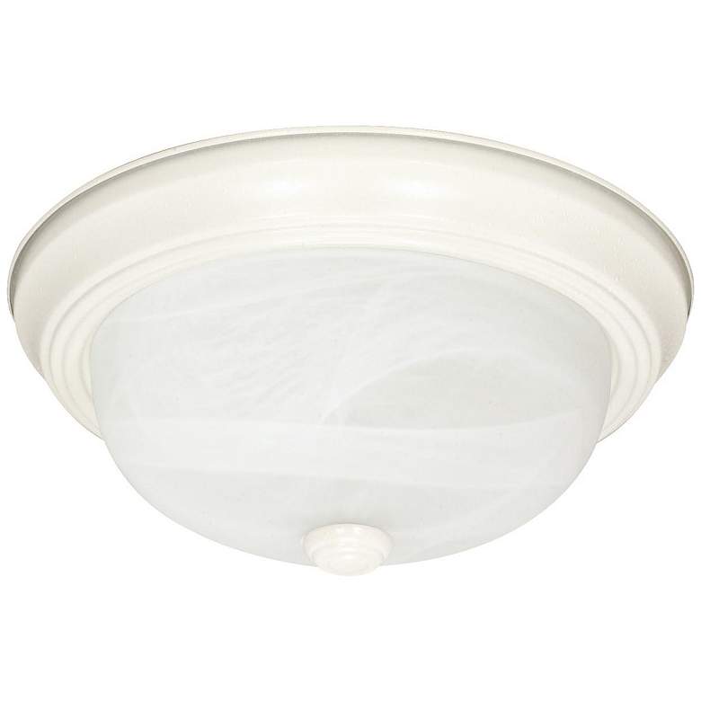 Image 1 3 Light; 15 in.; Flush Mount; Alabaster Glass