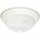 3 Light; 15 in.; Flush Mount; Alabaster Glass