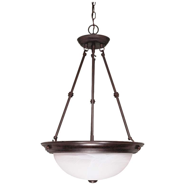 Image 1 3 Light; 15 in.; Pendant; Alabaster Glass