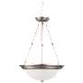 3 Light; 15 in.; Pendant with Frosted White Glass