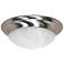 3 Light; 17 in.; Flush Mount; Twist and Lock with Alabaster Glass