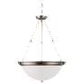 3 Light; 20 in.; Pendant with Frosted White Glass