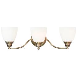 3 Light Antique Brass Bath Vanity