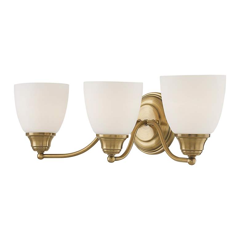Image 5 3 Light Antique Brass Bath Vanity more views