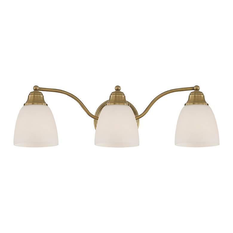Image 6 3 Light Antique Brass Bath Vanity more views