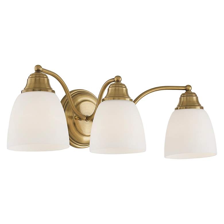 Image 7 3 Light Antique Brass Bath Vanity more views