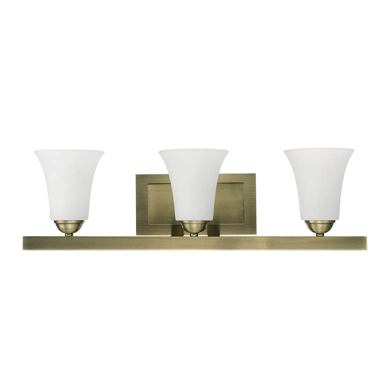Image 3 3 Light Antique Brass Bath Vanity more views