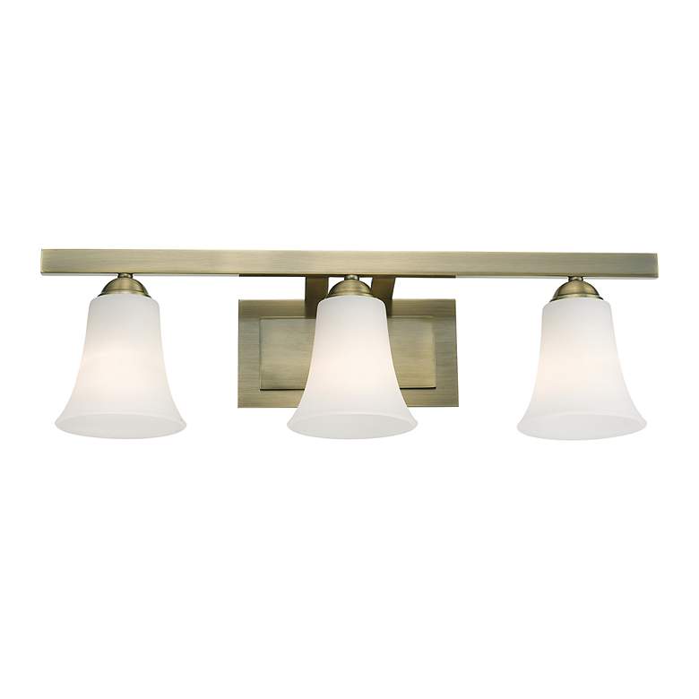 Image 4 3 Light Antique Brass Bath Vanity more views