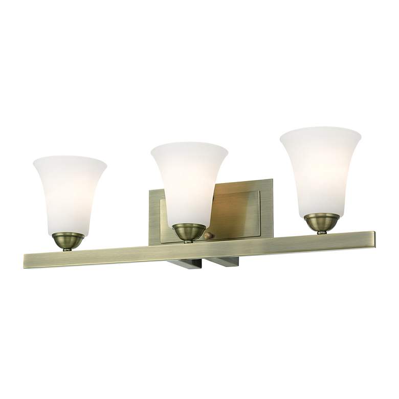 Image 5 3 Light Antique Brass Bath Vanity more views