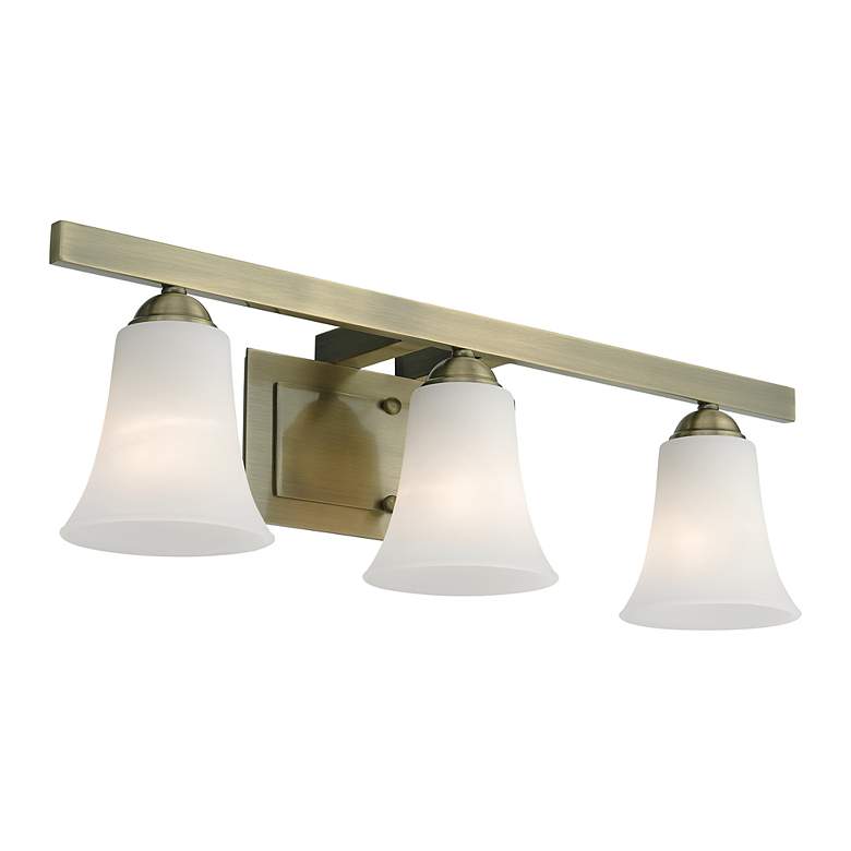 Image 7 3 Light Antique Brass Bath Vanity more views