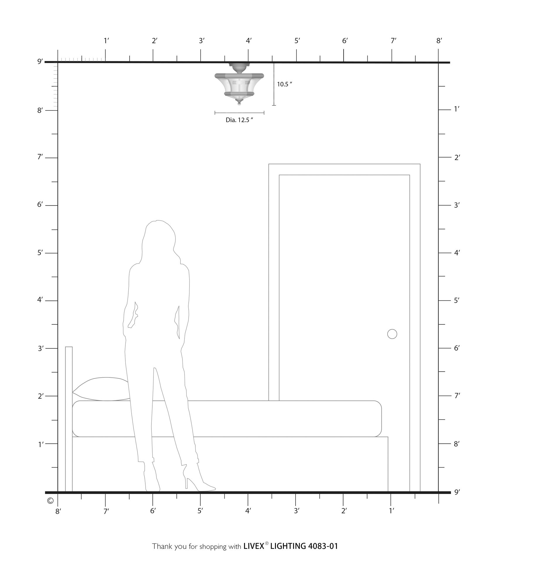 3 Light Antique Brass Ceiling Mount