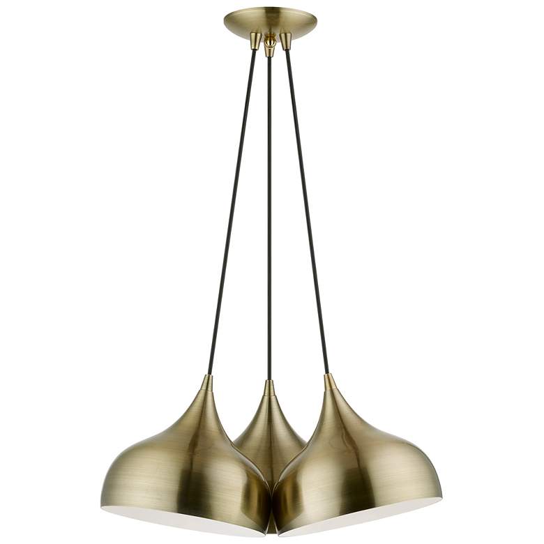 Image 1 3 Light Antique Brass Cluster Pendant