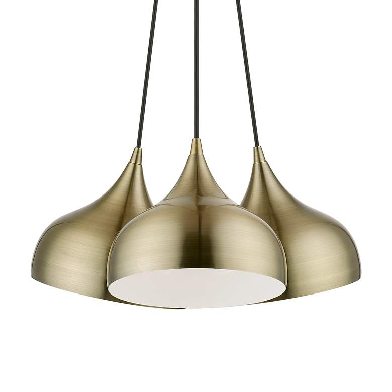 Image 4 3 Light Antique Brass Cluster Pendant more views