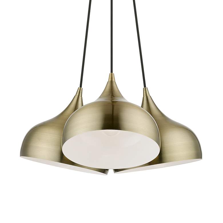 Image 5 3 Light Antique Brass Cluster Pendant more views
