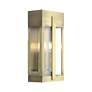 4_3 Light Antique Brass Large Outdoor Wall Lantern with Clear Glass more views