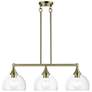 2_3 Light Antique Brass Linear Chandelier