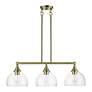 3_3 Light Antique Brass Linear Chandelier more views