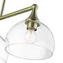 7_3 Light Antique Brass Linear Chandelier more views