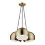 4_3 Light Antique Brass Multi Pendant more views