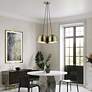 3 Light Antique Brass Multi Pendant