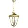 3 Light Antique Brass Outdoor Large Pendant Lantern
