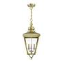 7_3 Light Antique Brass Outdoor Large Pendant Lantern more views