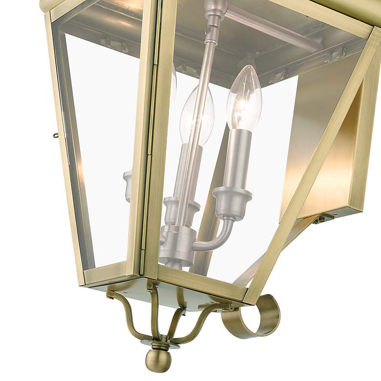 Image 7 3 Light Antique Brass Outdoor Large Wall Lantern more views