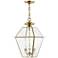 3 Light Antique Brass Outdoor Pendant Lantern