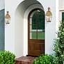 3_3 Light Antique Brass Outdoor Wall Lantern more views