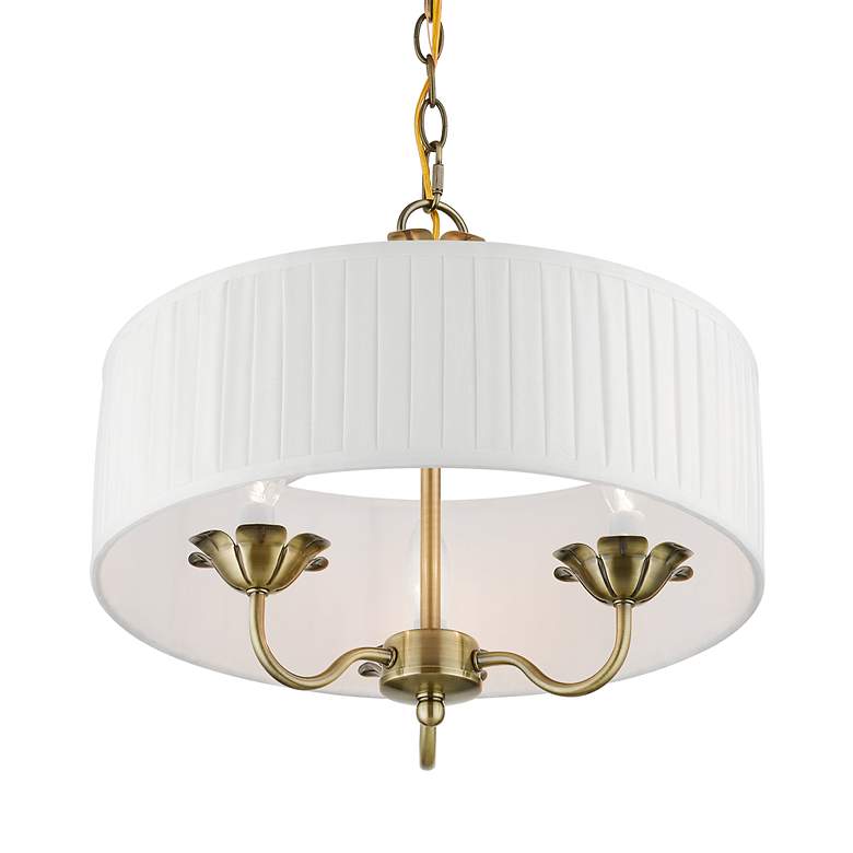Image 5 3 Light Antique Brass Pendant Chandelier more views
