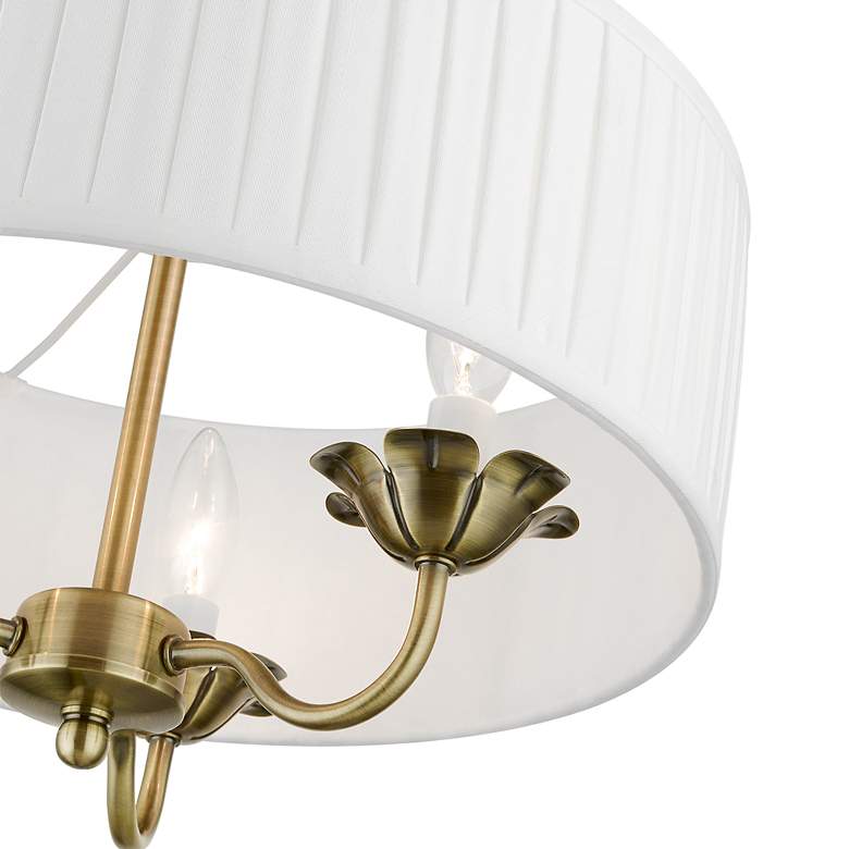 Image 6 3 Light Antique Brass Pendant Chandelier more views