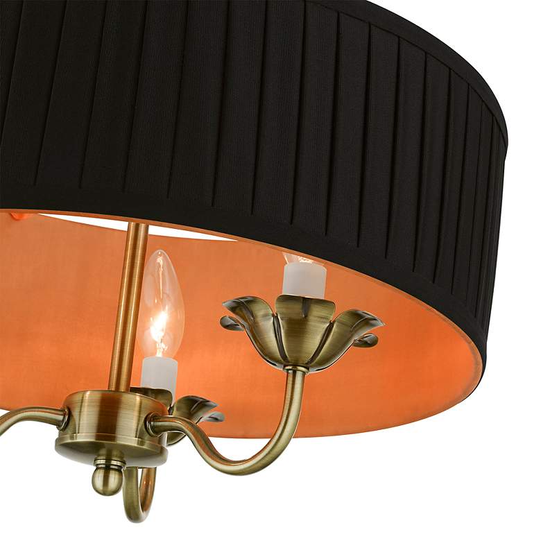 Image 6 3 Light Antique Brass Pendant Chandelier more views