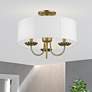 Thumbnail1 of 3 Light Antique Brass Semi-Flush