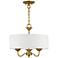 3 Light Antique Gold Leaf Pendant