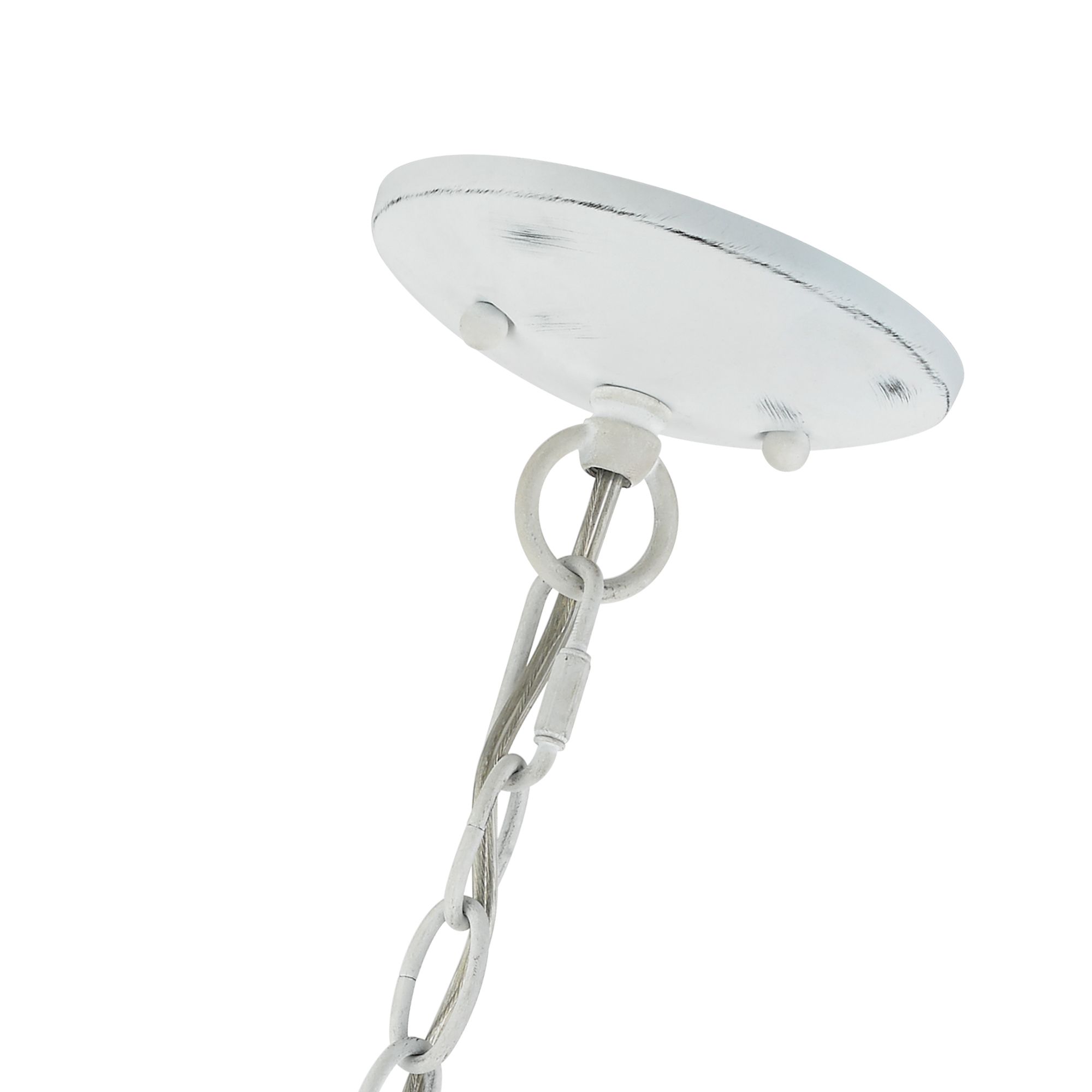 3 Light Antique White Chandelier in scene