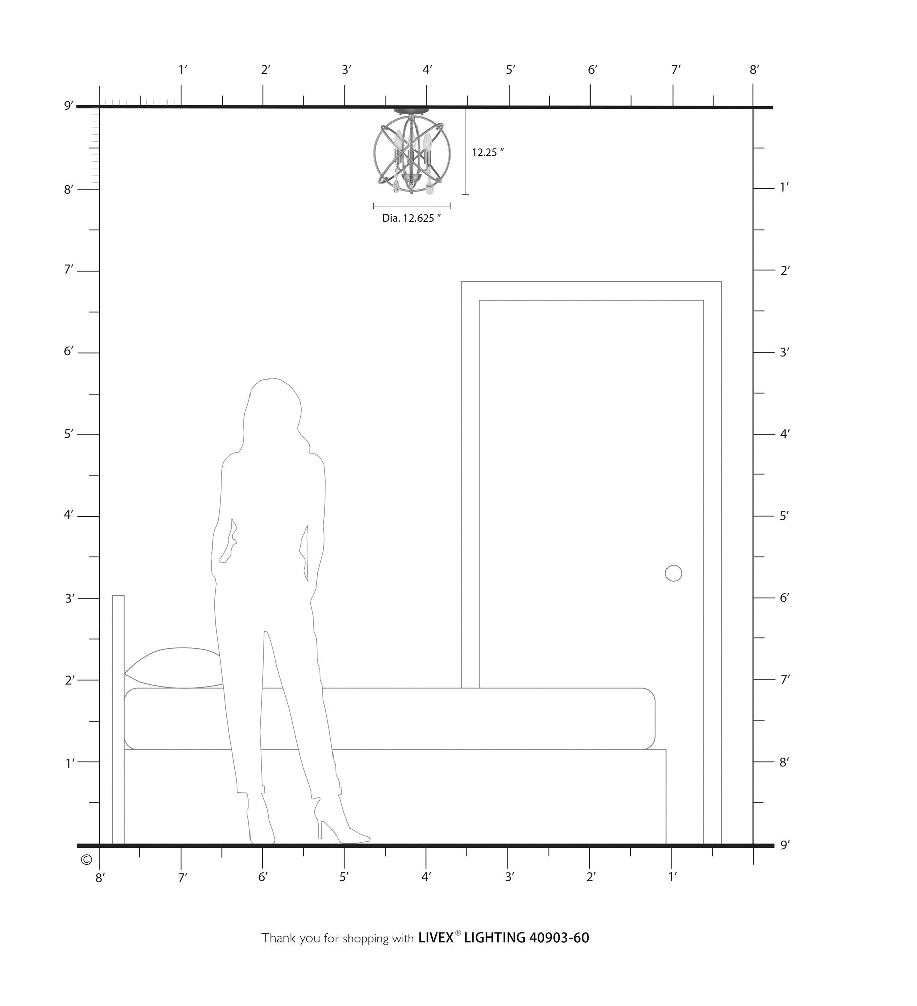 3 Light Antique White Convertible