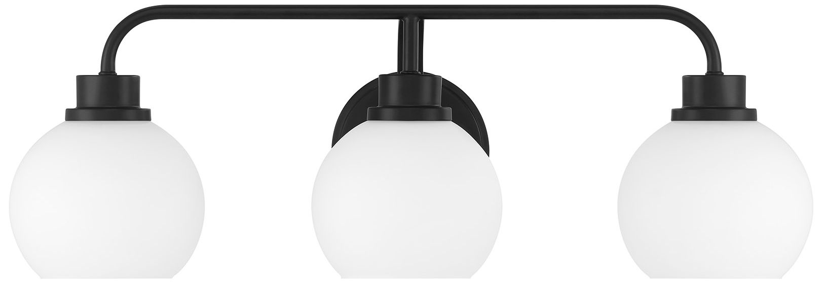 Image 2 3-Light Bathroom Vanity Light in Matte Black more views