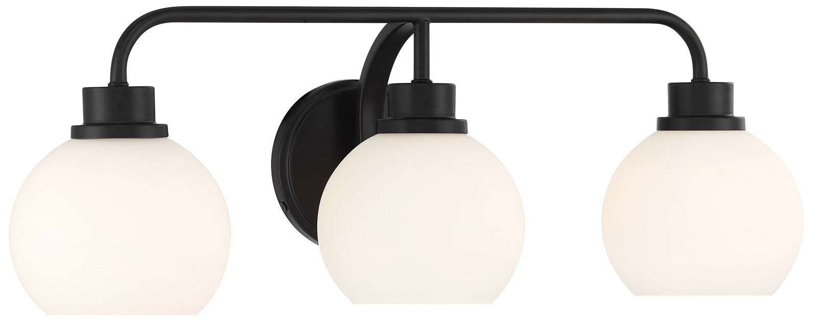 Image 3 3-Light Bathroom Vanity Light in Matte Black more views