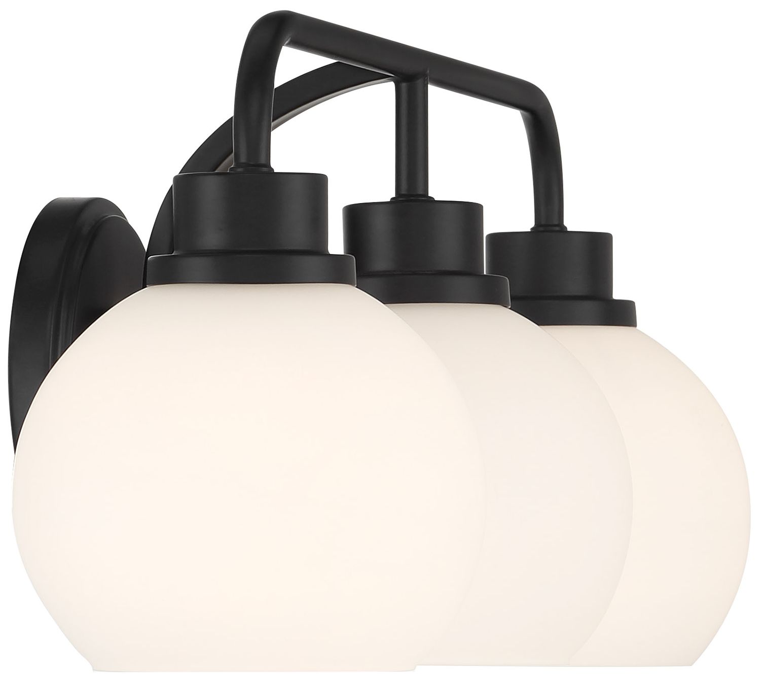 Image 5 3-Light Bathroom Vanity Light in Matte Black more views