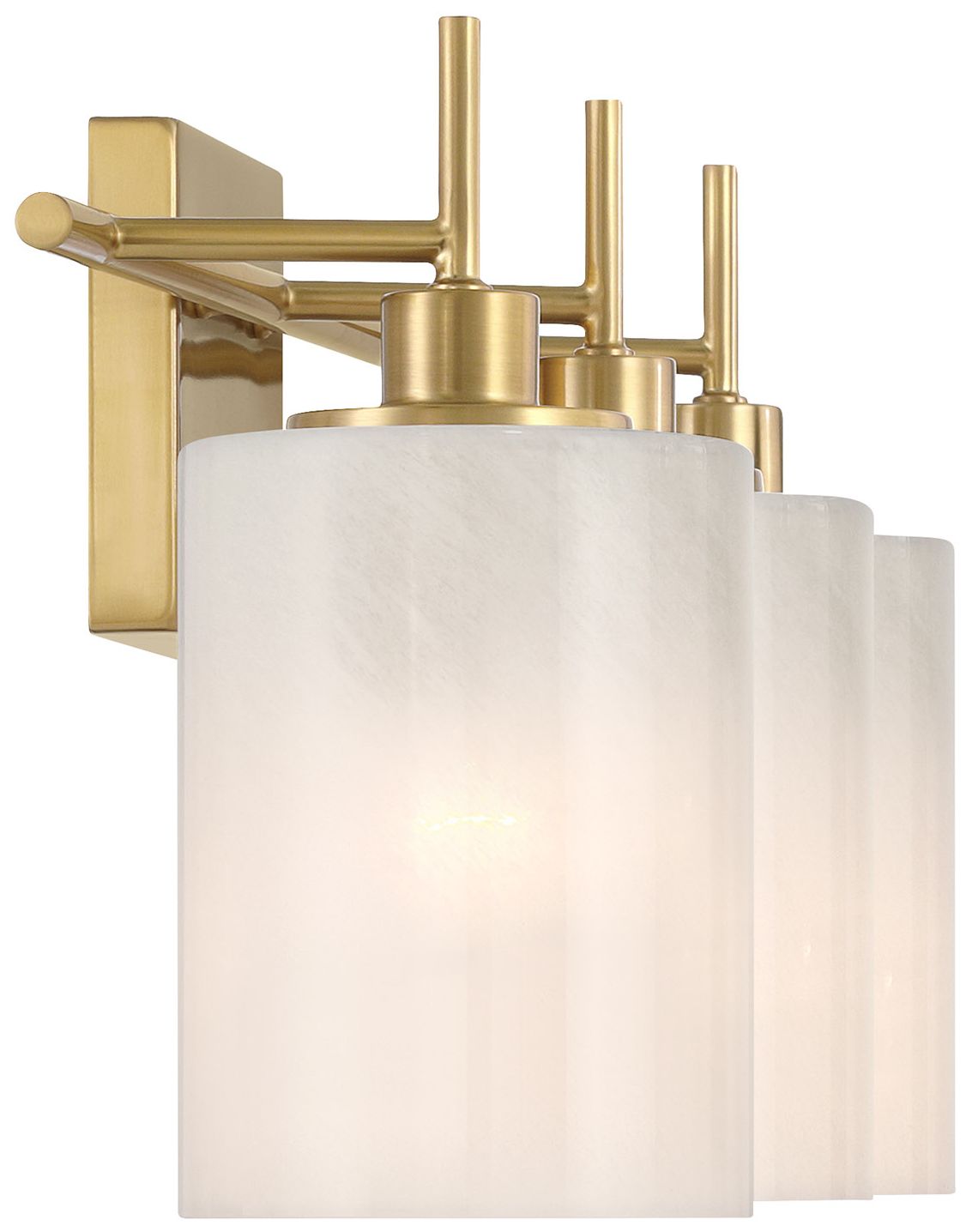 Image 5 3-Light Bathroom Vanity Light in Natural Brass more views
