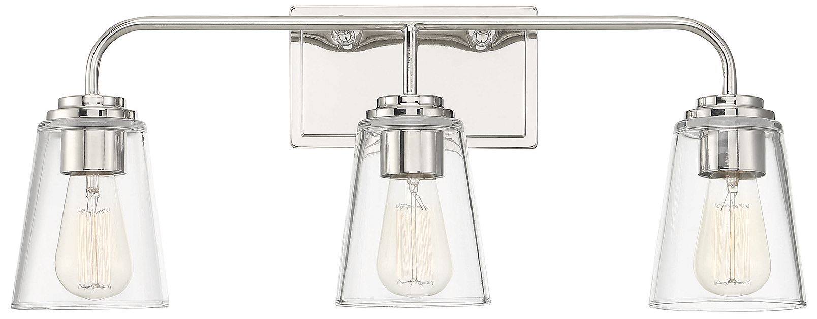 3-Light Bathroom Vanity Light in Polished Nickel