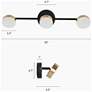 2_3-Light Black and Brass Integrated LED Vanity Light more views