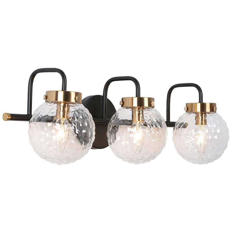 Image 1 3-Light Black and Gold Bath Light