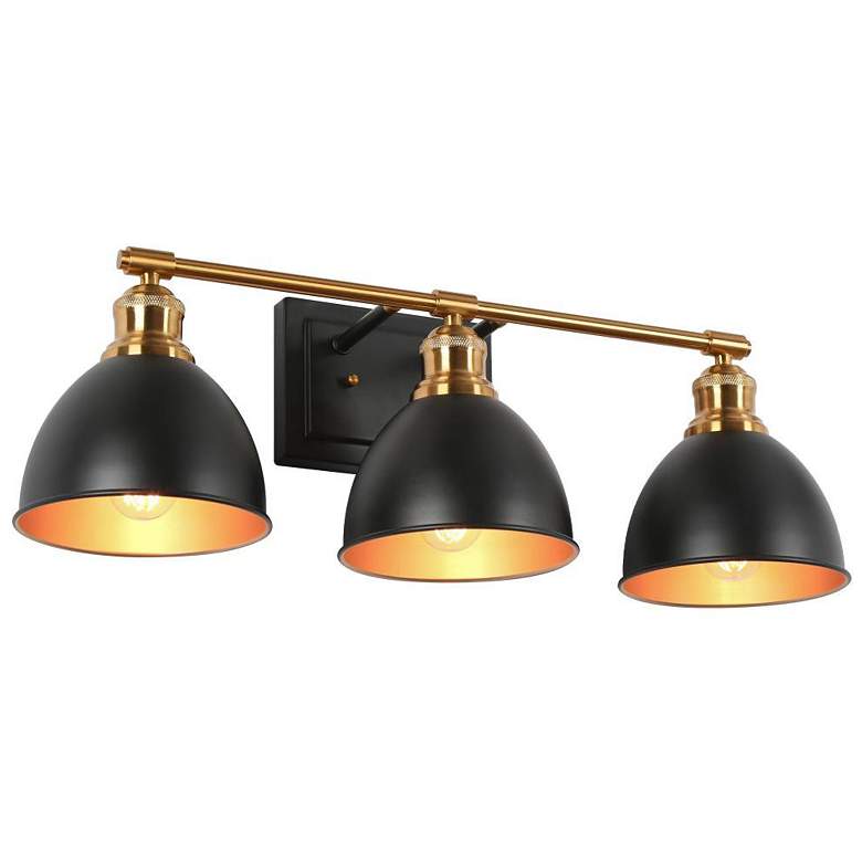 Image 1 3-Light Black Bathroom Vanity Light